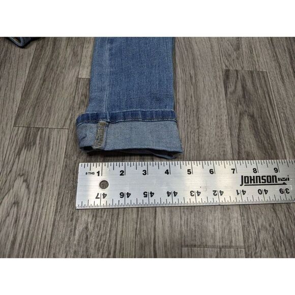 (3/$35) Universal Thread Size 00 / 24 R Cuffed Distressed Mid Rise Skinny Jeans - Picture 11 of 11